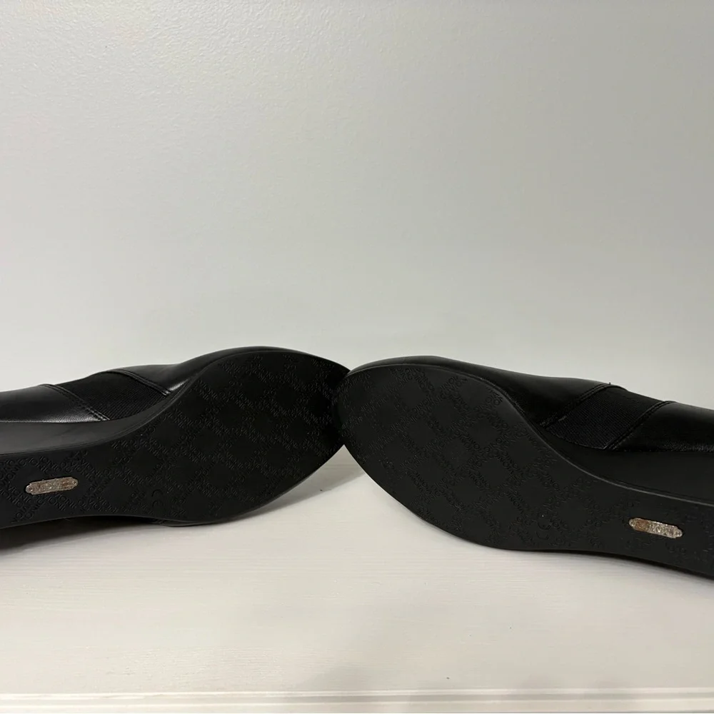 Vionic Stanton Black Leather Wedge Booties – Size 9 - Picture 5 of 12